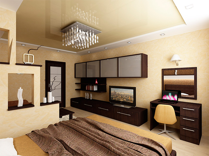 Ontwerp van een woonkamer van 12 vierkante meter - meubilair en decoratie